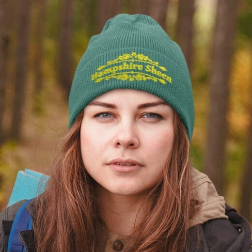 Beanie embroidered with the Hampshire Sheen Logo