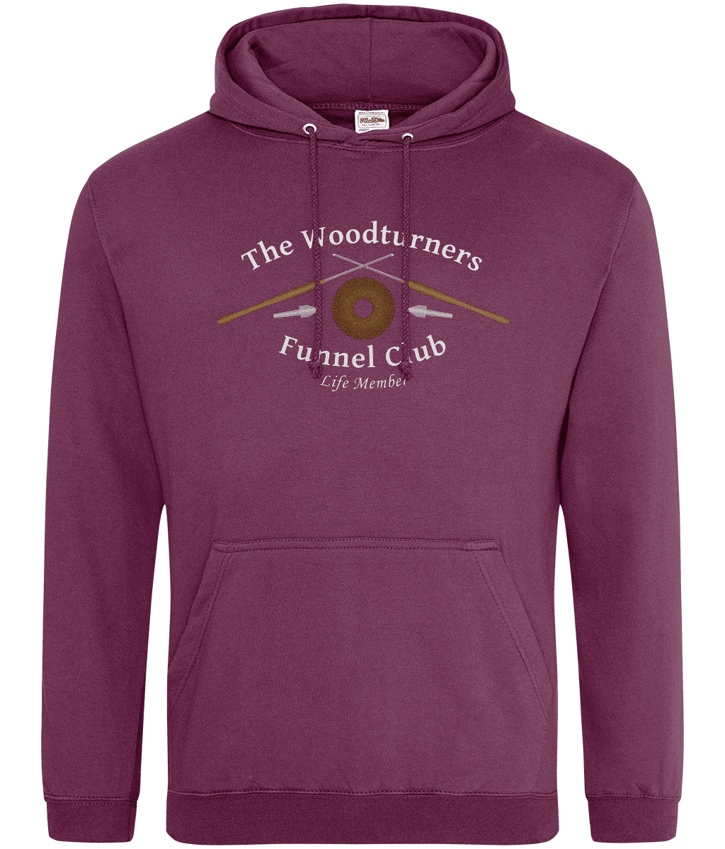 funnel club hoodie maroon